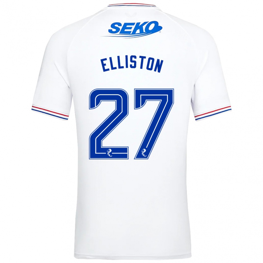 Mujer Camiseta Maddie Elliston #27 Blanco 2ª Equipación 2023/24 La Camisa Chile