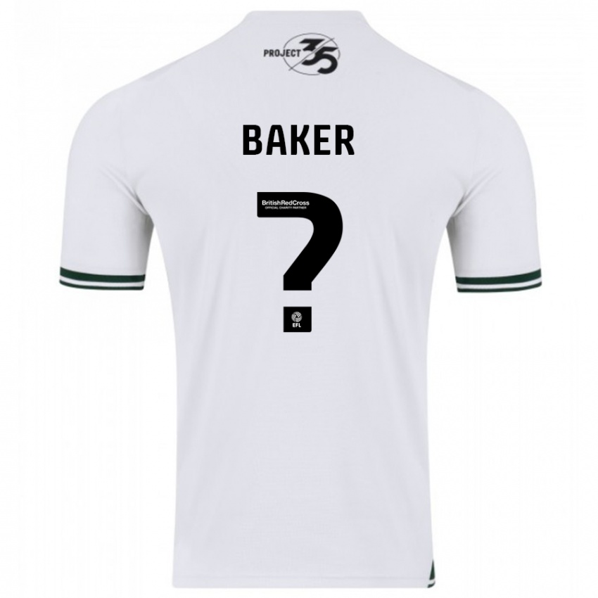 Mujer Camiseta Zak Baker #0 Blanco 2ª Equipación 2023/24 La Camisa Chile