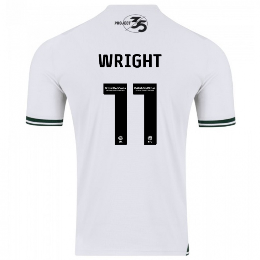 Mujer Camiseta Callum Wright #11 Blanco 2ª Equipación 2023/24 La Camisa Chile