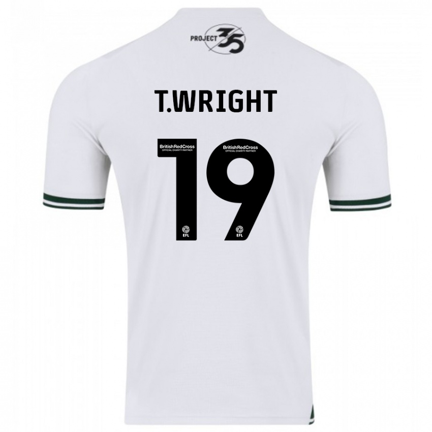Mujer Camiseta Tyreik Wright #19 Blanco 2ª Equipación 2023/24 La Camisa Chile