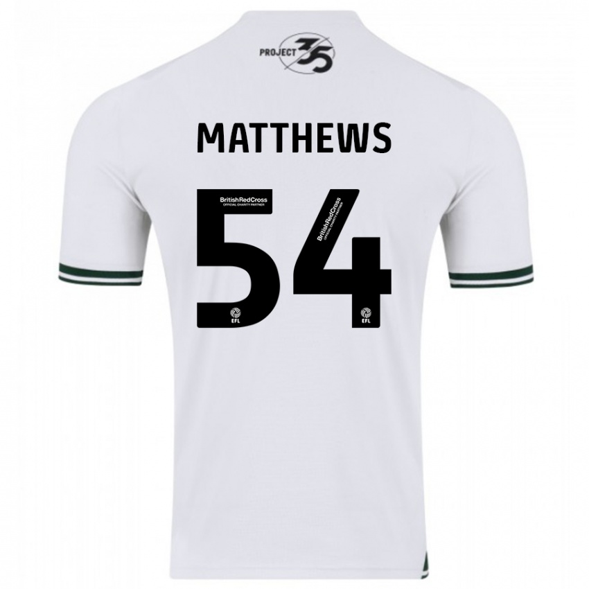 Mujer Camiseta Jack Matthews #54 Blanco 2ª Equipación 2023/24 La Camisa Chile