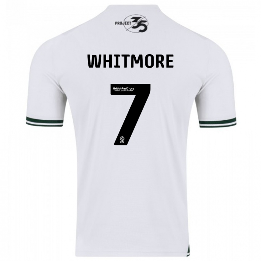 Mujer Camiseta Charlotte Whitmore #7 Blanco 2ª Equipación 2023/24 La Camisa Chile