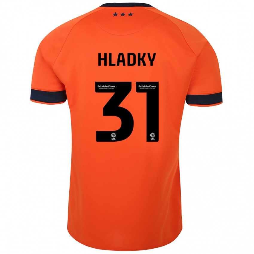 Mujer Camiseta Vaclav Hladky #31 Naranja 2ª Equipación 2023/24 La Camisa Chile