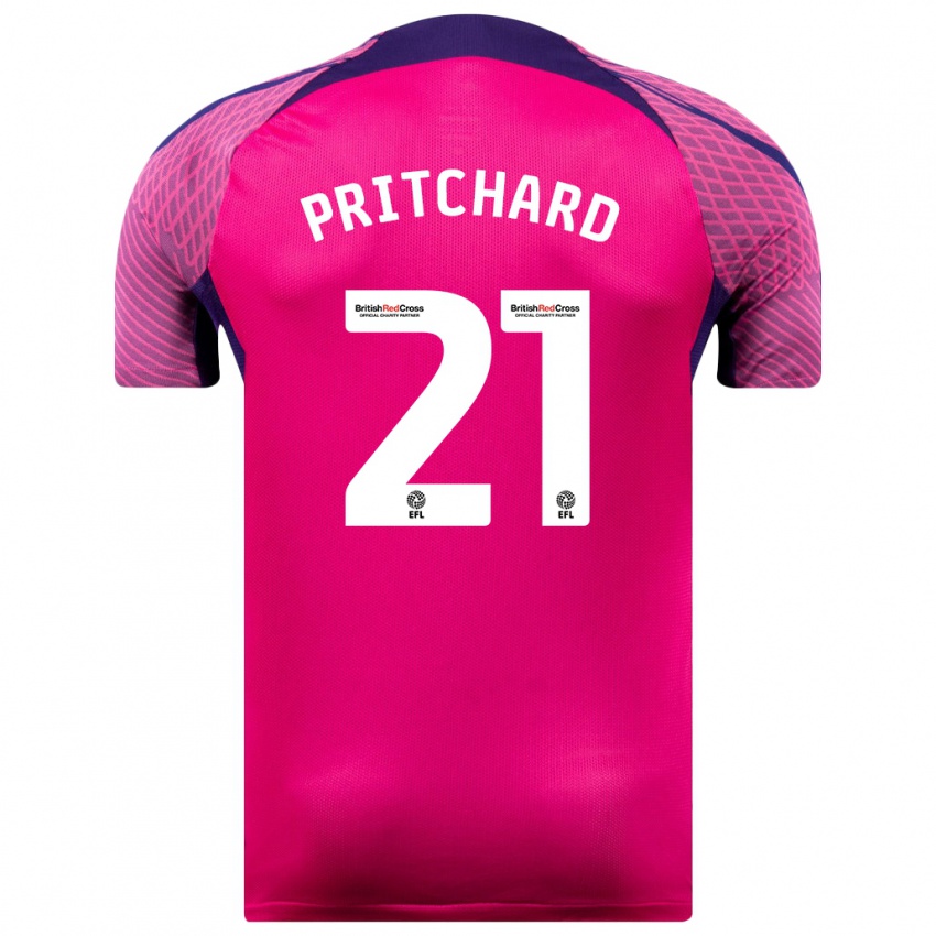 Mujer Camiseta Alex Pritchard #21 Morado 2ª Equipación 2023/24 La Camisa Chile