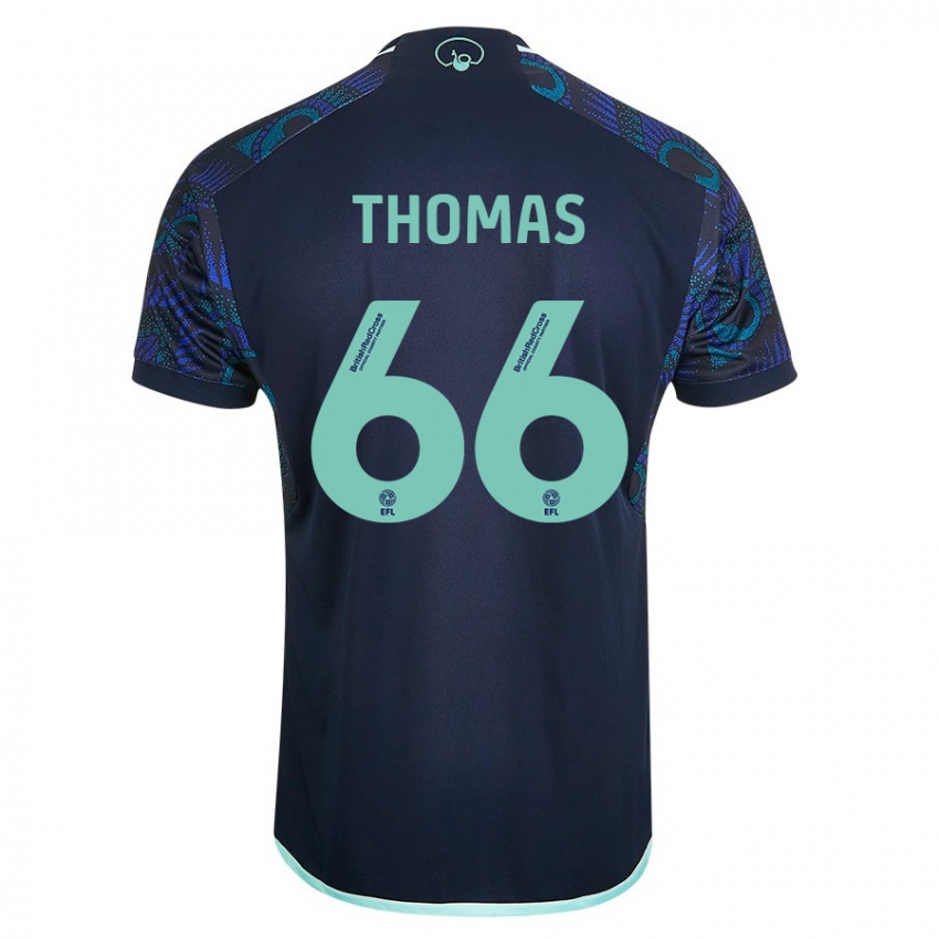 Mujer Camiseta Luca Thomas #66 Azul 2ª Equipación 2023/24 La Camisa Chile