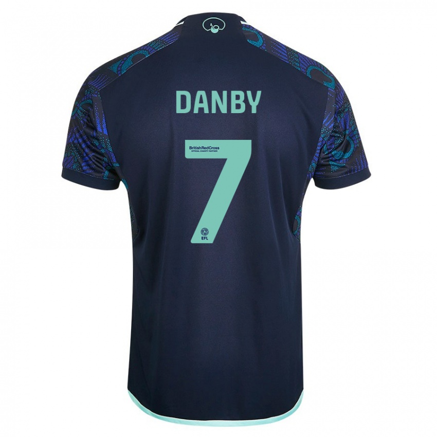 Mujer Camiseta Sarah Danby #7 Azul 2ª Equipación 2023/24 La Camisa Chile