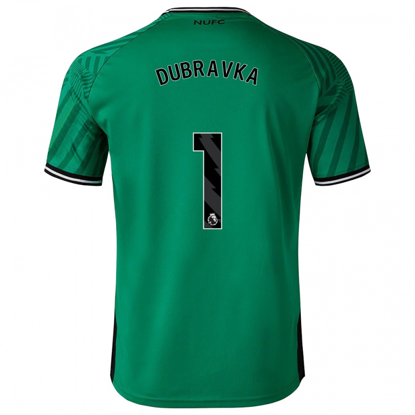 Mujer Camiseta Martin Dubravka #1 Verde 2ª Equipación 2023/24 La Camisa Chile