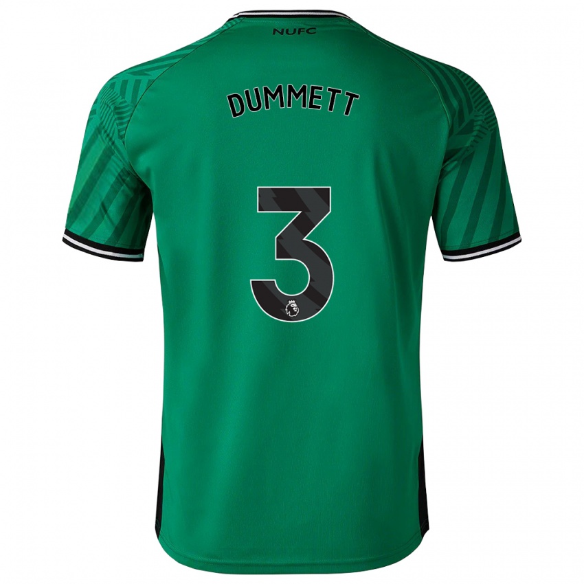 Mujer Camiseta Paul Dummett #3 Verde 2ª Equipación 2023/24 La Camisa Chile