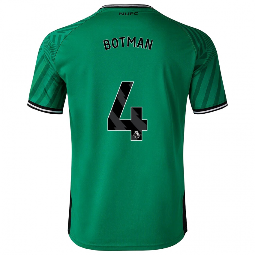 Mujer Camiseta Sven Botman #4 Verde 2ª Equipación 2023/24 La Camisa Chile