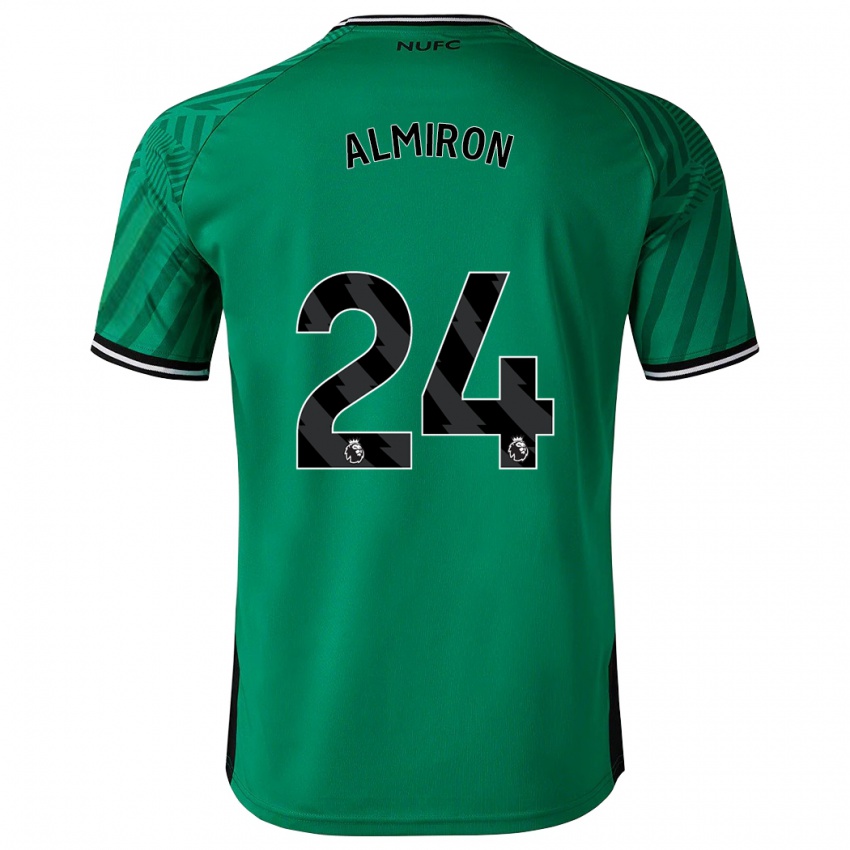 Mujer Camiseta Miguel Almiron #24 Verde 2ª Equipación 2023/24 La Camisa Chile