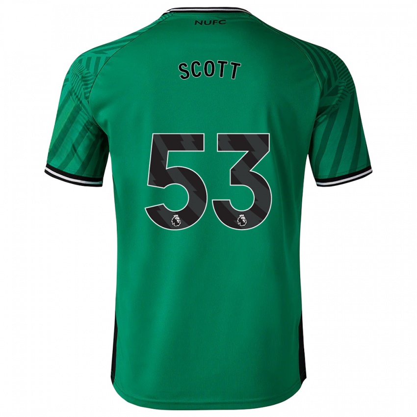 Mujer Camiseta Joshua Scott #53 Verde 2ª Equipación 2023/24 La Camisa Chile