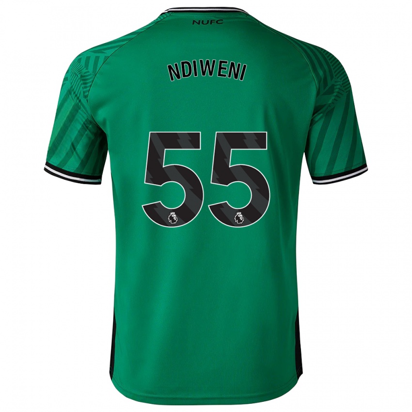 Mujer Camiseta Michael Ndiweni #55 Verde 2ª Equipación 2023/24 La Camisa Chile