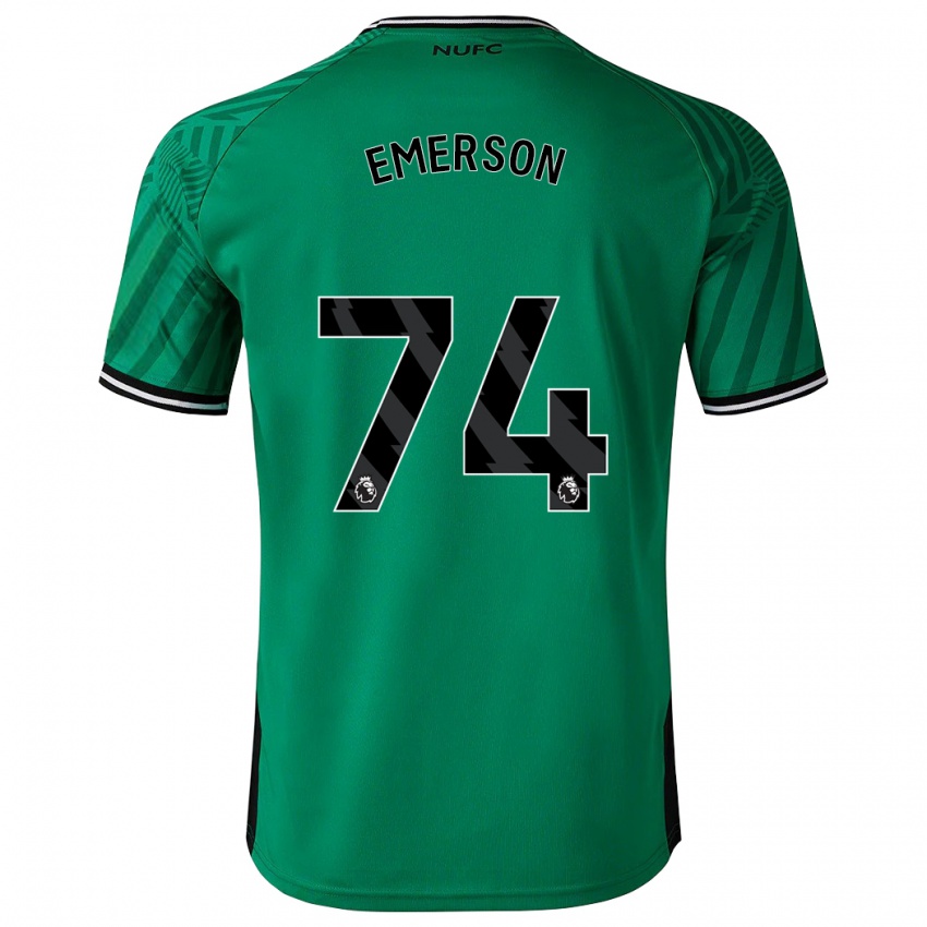 Mujer Camiseta Johnny Emerson #74 Verde 2ª Equipación 2023/24 La Camisa Chile