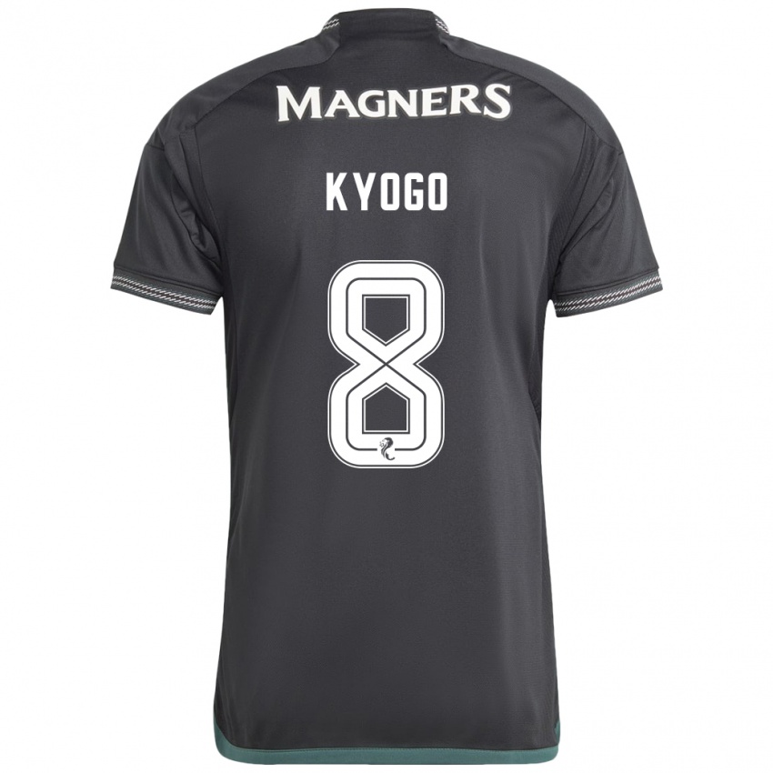 Mujer Camiseta Kyogo Furuhashi #8 Negro 2ª Equipación 2023/24 La Camisa Chile