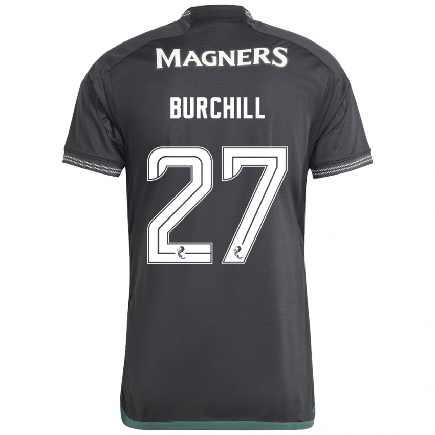 Mujer Camiseta Tiree Burchill #27 Negro 2ª Equipación 2023/24 La Camisa Chile