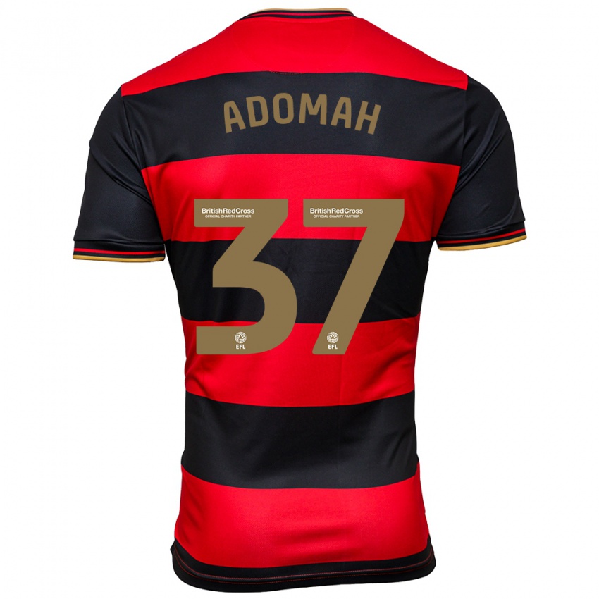 Mujer Camiseta Albert Adomah #37 Negro Rojo 2ª Equipación 2023/24 La Camisa Chile