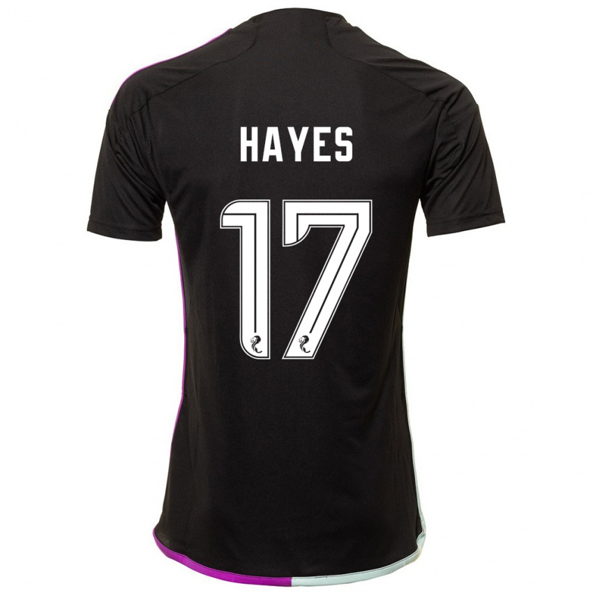 Mujer Camiseta Jonny Hayes #17 Negro 2ª Equipación 2023/24 La Camisa Chile