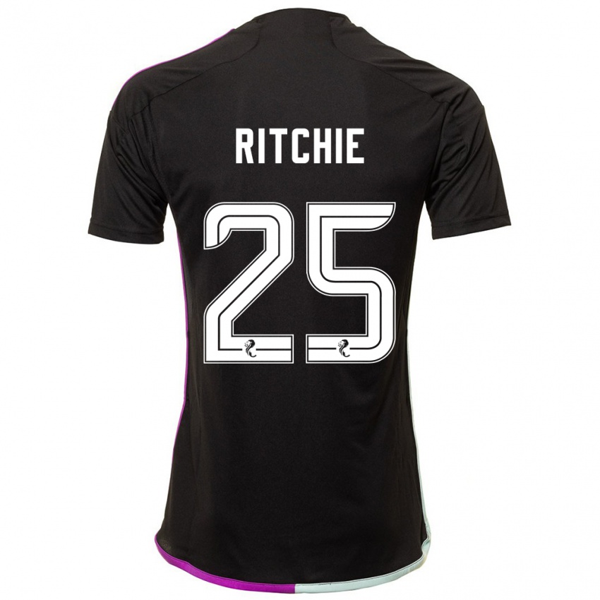 Mujer Camiseta Tom Ritchie #25 Negro 2ª Equipación 2023/24 La Camisa Chile