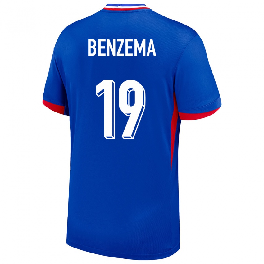 Niño Camiseta Francia Karim Benzema #19 Azul 1ª Equipación 24-26 La Camisa Chile