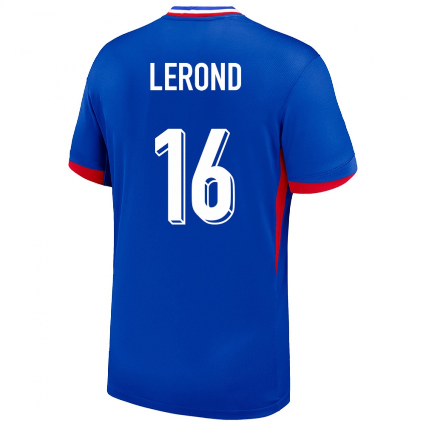 Niño Camiseta Francia Justine Lerond #16 Azul 1ª Equipación 24-26 La Camisa Chile
