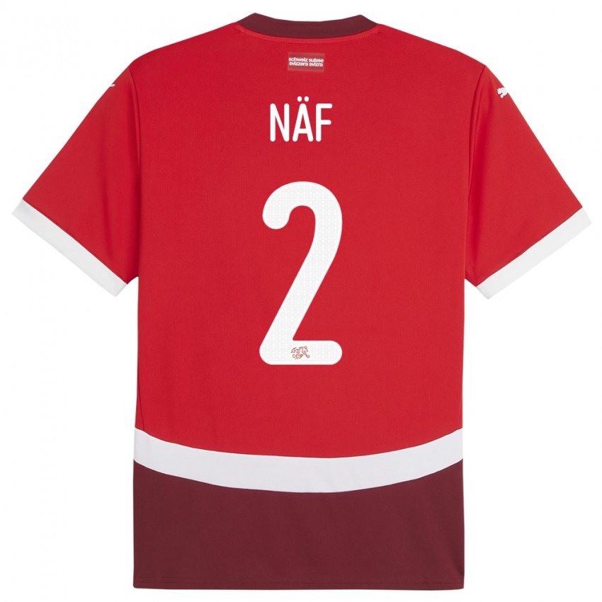 Niño Camiseta Suiza Philip Naf #2 Rojo 1ª Equipación 24-26 La Camisa Chile