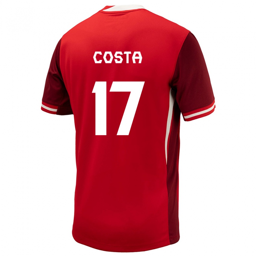 Niño Camiseta Canadá Jesse Costa #17 Rojo 1ª Equipación 24-26 La Camisa Chile
