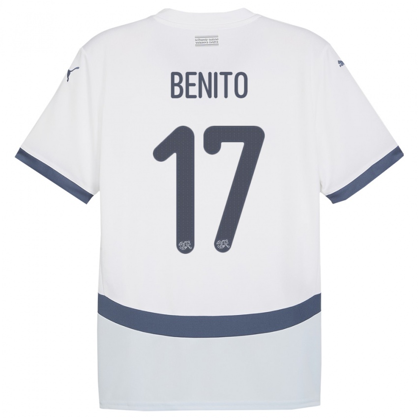 Niño Camiseta Suiza Loris Benito #17 Blanco 2ª Equipación 24-26 La Camisa Chile
