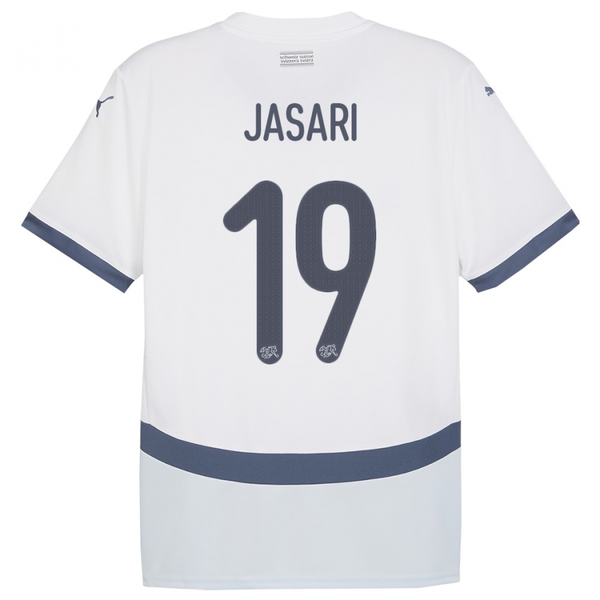 Niño Camiseta Suiza Ardon Jasari #19 Blanco 2ª Equipación 24-26 La Camisa Chile