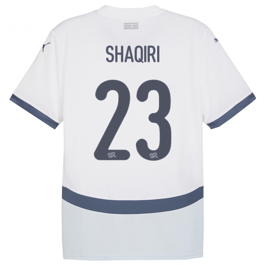 Niño Camiseta Suiza Xherdan Shaqiri #23 Blanco 2ª Equipación 24-26 La Camisa Chile