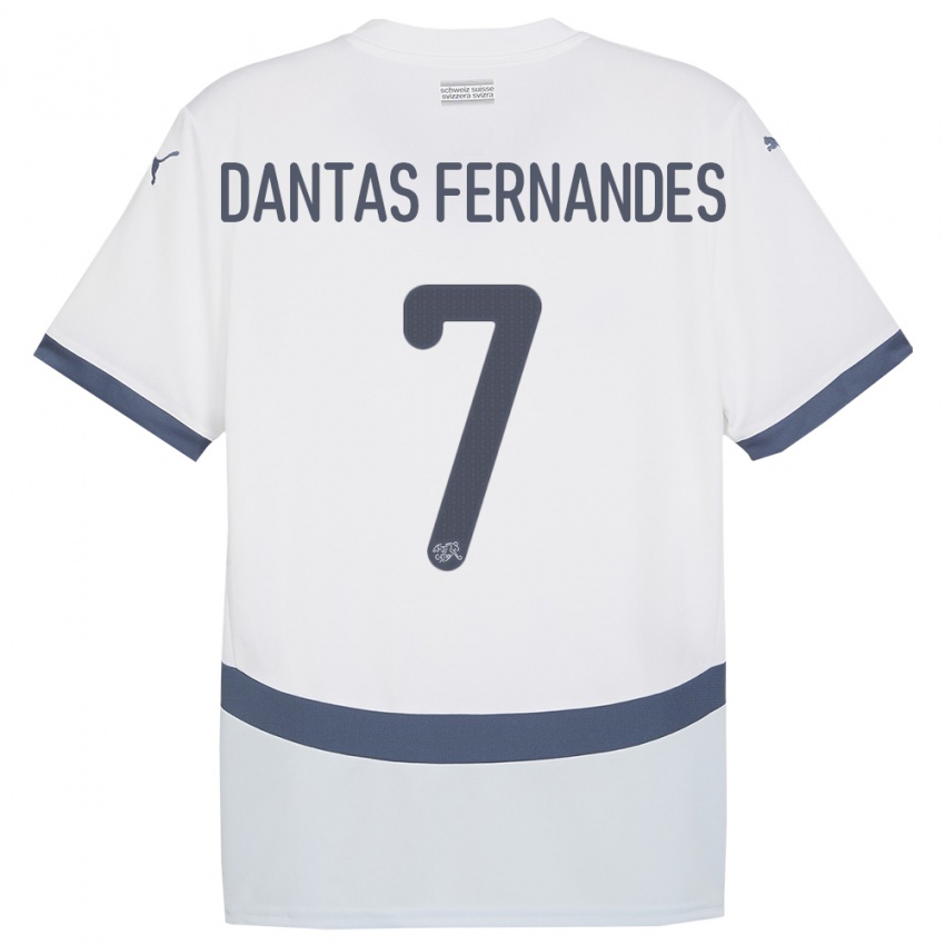 Niño Camiseta Suiza Ronaldo Dantas Fernandes #7 Blanco 2ª Equipación 24-26 La Camisa Chile