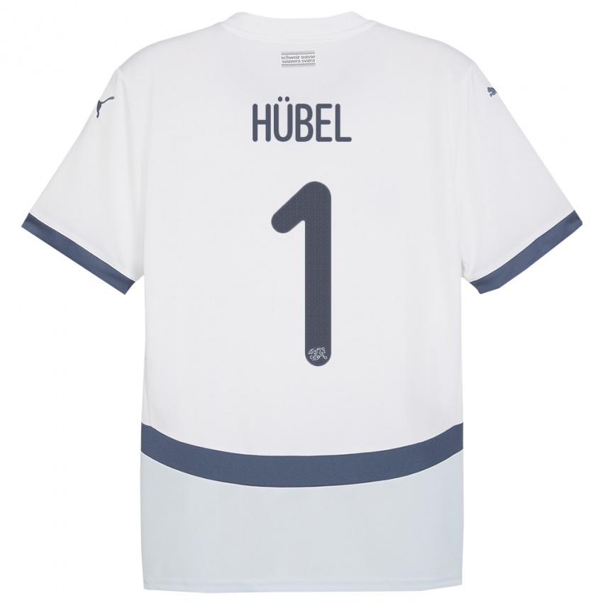 Niño Camiseta Suiza Marvin Hubel #1 Blanco 2ª Equipación 24-26 La Camisa Chile