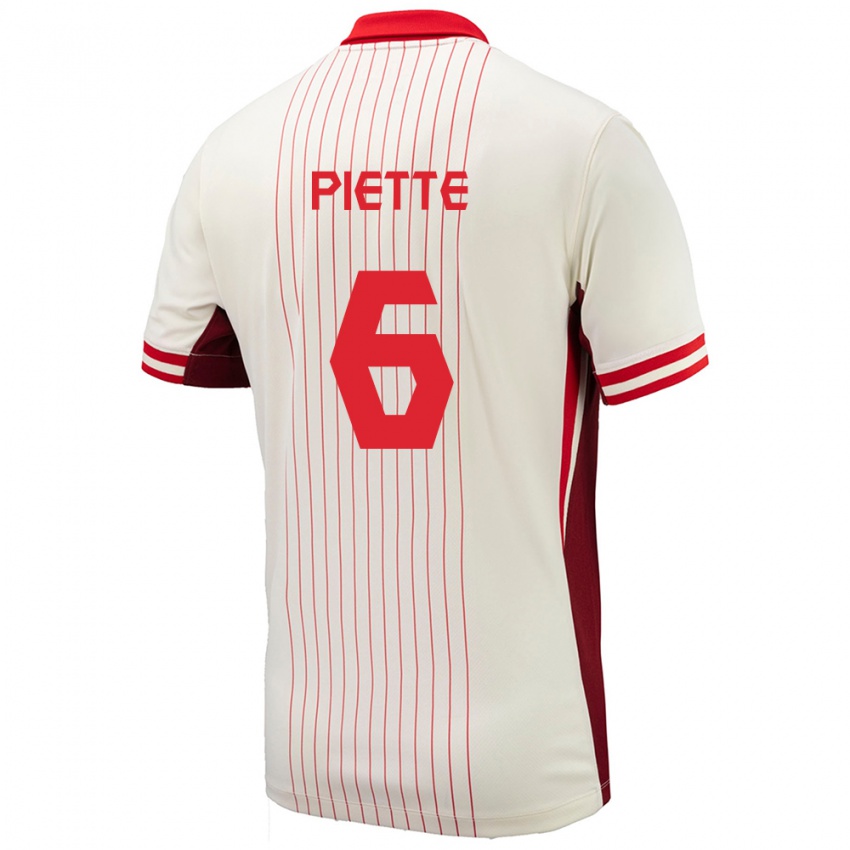 Niño Camiseta Canadá Samuel Piette #6 Blanco 2ª Equipación 24-26 La Camisa Chile