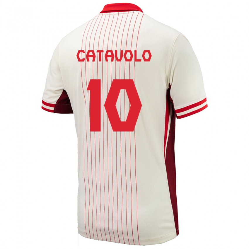 Niño Camiseta Canadá Matthew Catavolo #10 Blanco 2ª Equipación 24-26 La Camisa Chile