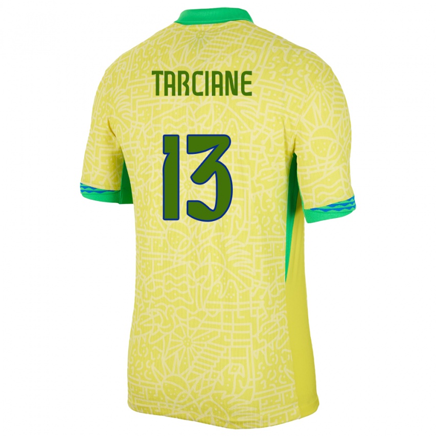 Hombre Camiseta Brasil Tarciane #13 Amarillo 1ª Equipación 24-26 La Camisa Chile