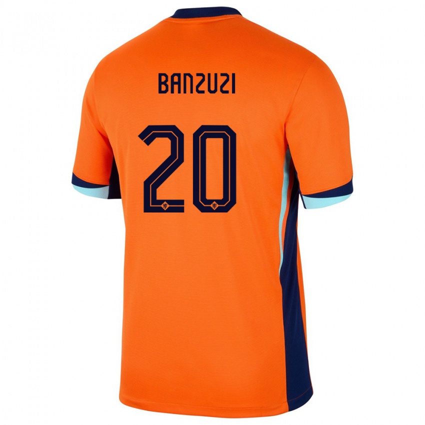 Hombre Camiseta Países Bajos Ezechiel Banzuzi #20 Naranja 1ª Equipación 24-26 La Camisa Chile