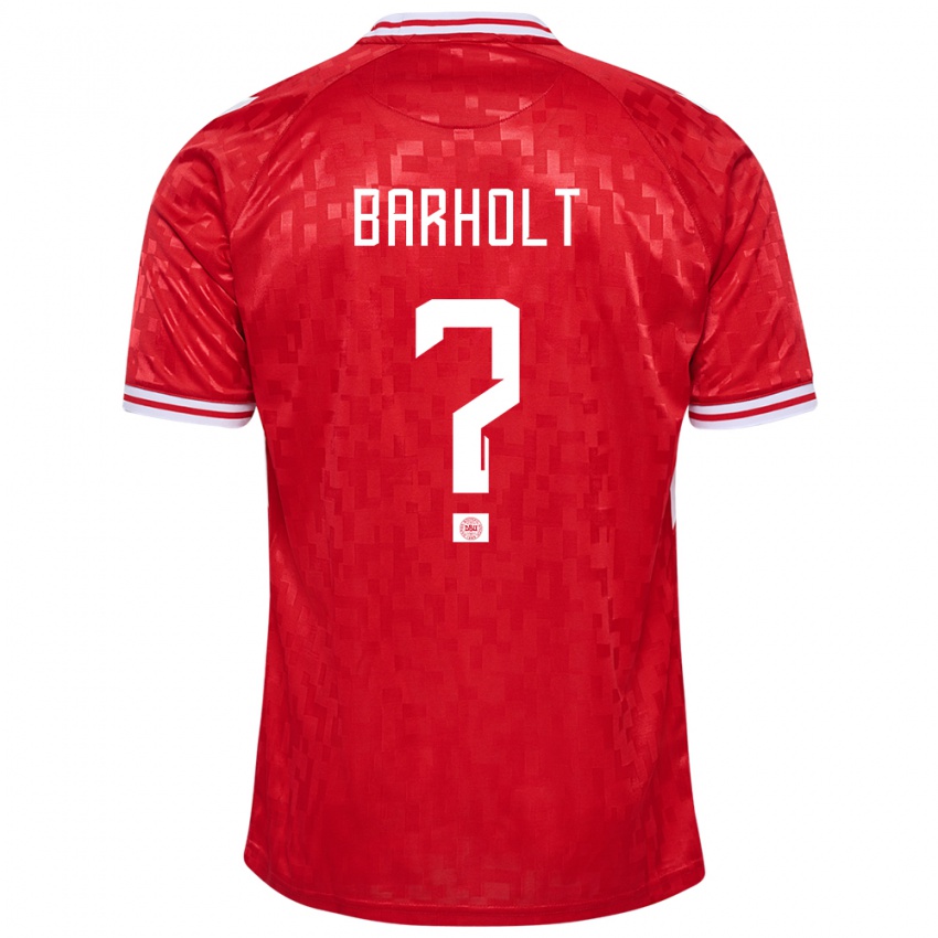 Hombre Camiseta Dinamarca Noah Barholt #0 Rojo 1ª Equipación 24-26 La Camisa Chile