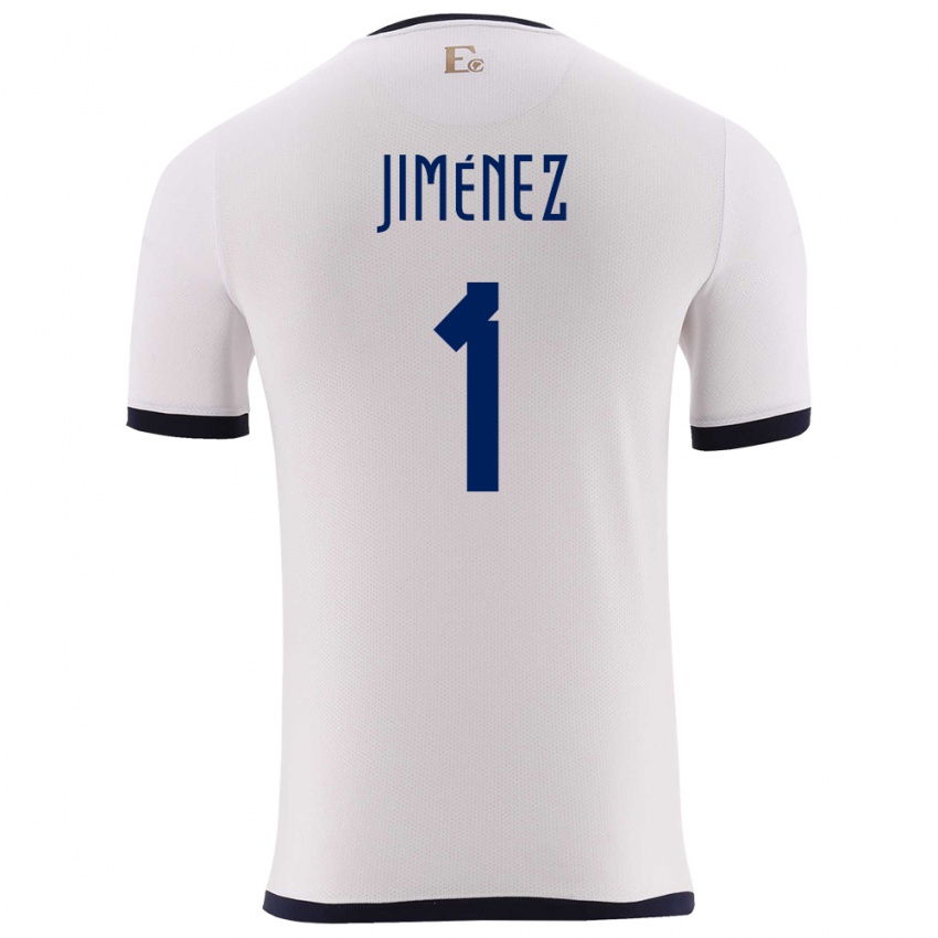 Hombre Camiseta Ecuador Tony Jimenez #1 Blanco 2ª Equipación 24-26 La Camisa Chile