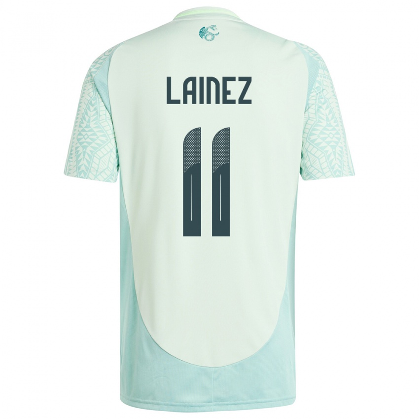 Hombre Camiseta México Diego Lainez #11 Lino Verde 2ª Equipación 24-26 La Camisa Chile