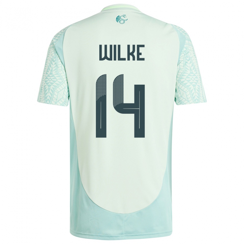Hombre Camiseta México Teun Wilke #14 Lino Verde 2ª Equipación 24-26 La Camisa Chile