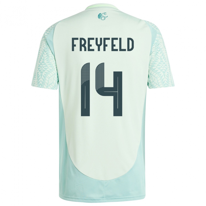 Hombre Camiseta México Emiliano Freyfeld #14 Lino Verde 2ª Equipación 24-26 La Camisa Chile