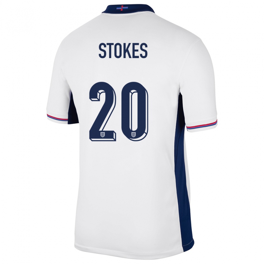 Mujer Camiseta Inglaterra Demi Stokes #20 Blanco 1ª Equipación 24-26 La Camisa Chile