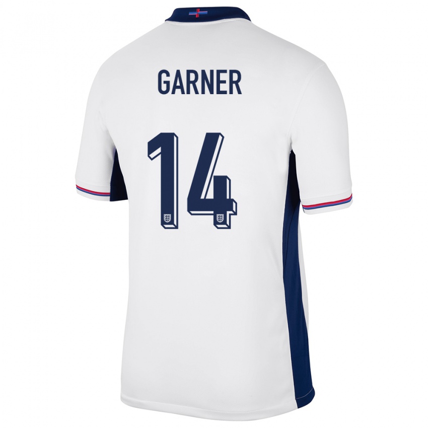 Mujer Camiseta Inglaterra James Garner #14 Blanco 1ª Equipación 24-26 La Camisa Chile