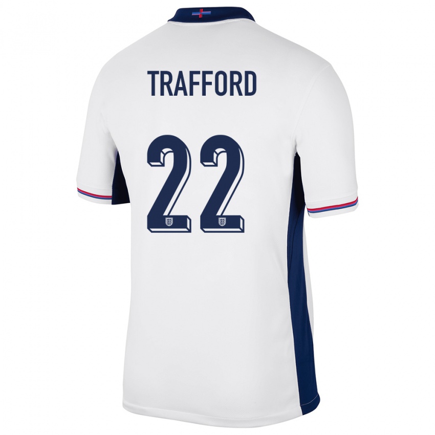 Mujer Camiseta Inglaterra James Trafford #22 Blanco 1ª Equipación 24-26 La Camisa Chile