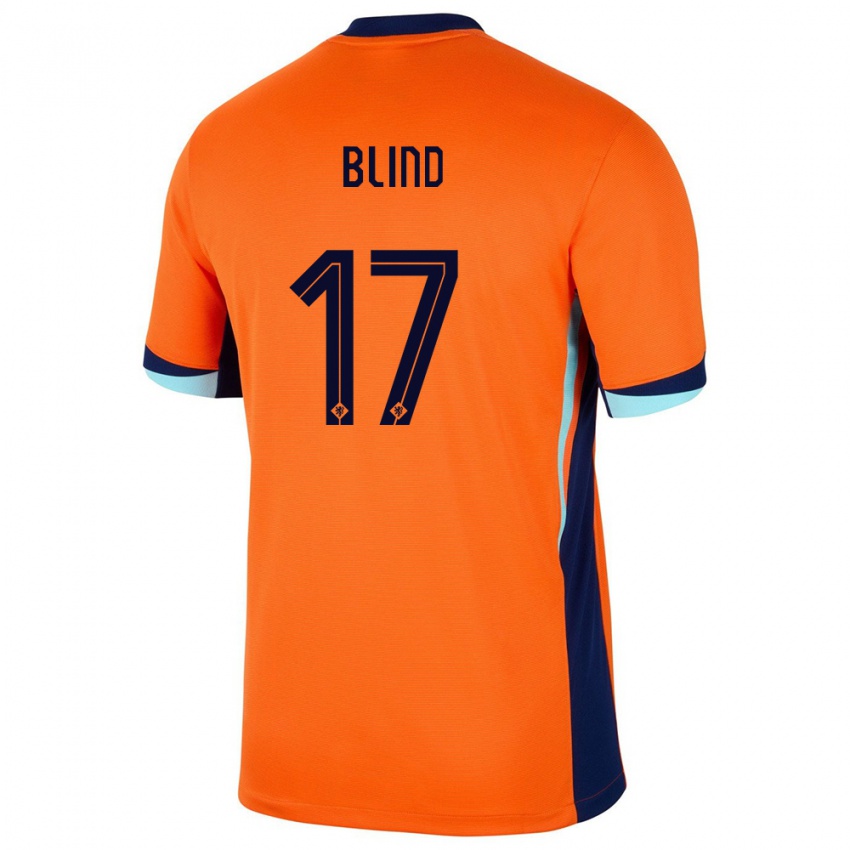Mujer Camiseta Países Bajos Daley Blind #17 Naranja 1ª Equipación 24-26 La Camisa Chile