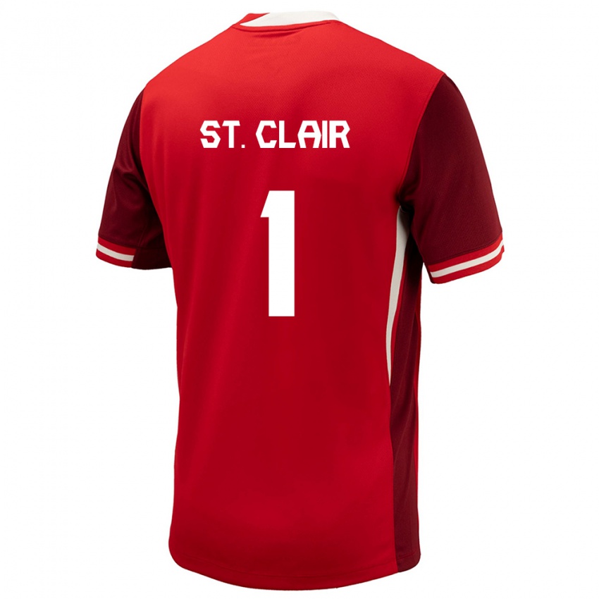 Mujer Camiseta Canadá Dayne St Clair #1 Rojo 1ª Equipación 24-26 La Camisa Chile