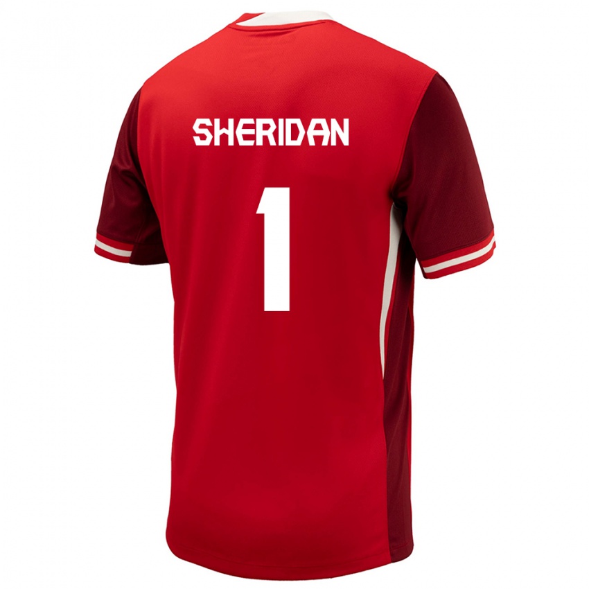 Mujer Camiseta Canadá Kailen Sheridan #1 Rojo 1ª Equipación 24-26 La Camisa Chile