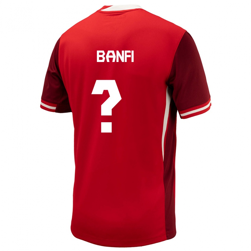 Mujer Camiseta Canadá Samuel Banfi #0 Rojo 1ª Equipación 24-26 La Camisa Chile