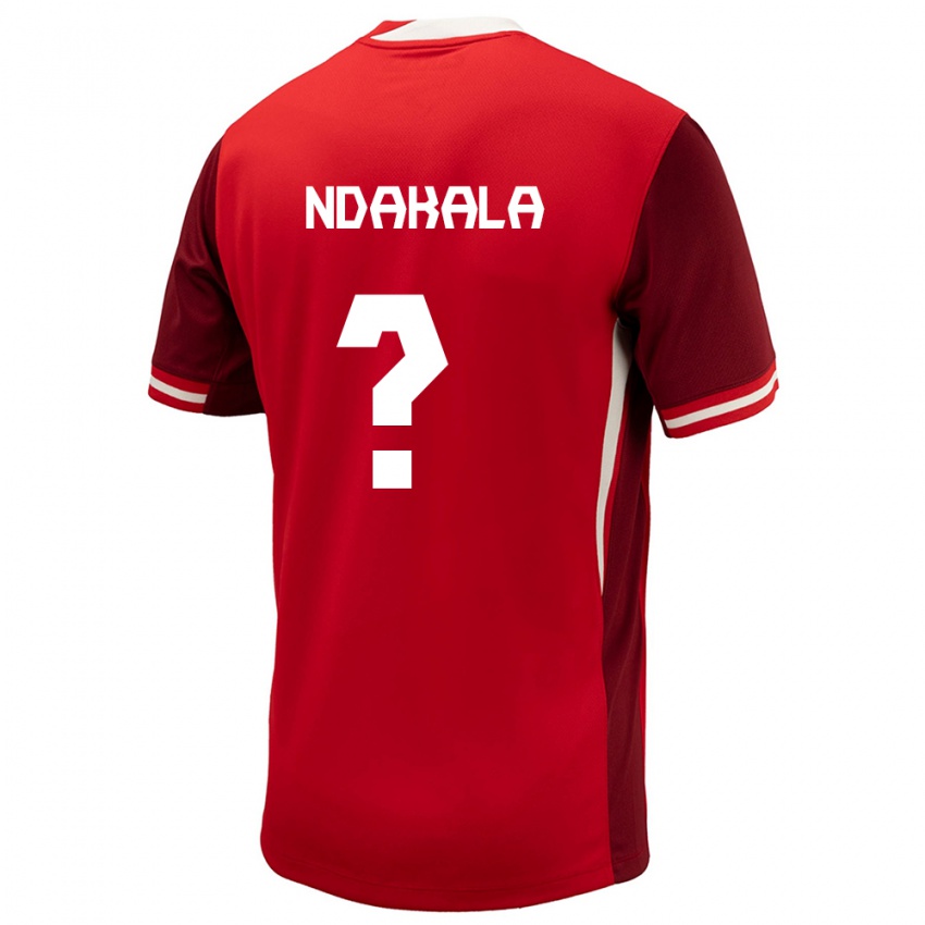 Mujer Camiseta Canadá Joshue Ndakala #0 Rojo 1ª Equipación 24-26 La Camisa Chile