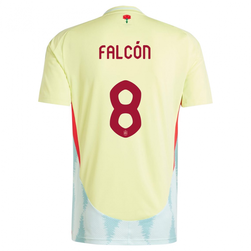 Mujer Camiseta España Andrea Falcon #8 Amarillo 2ª Equipación 24-26 La Camisa Chile
