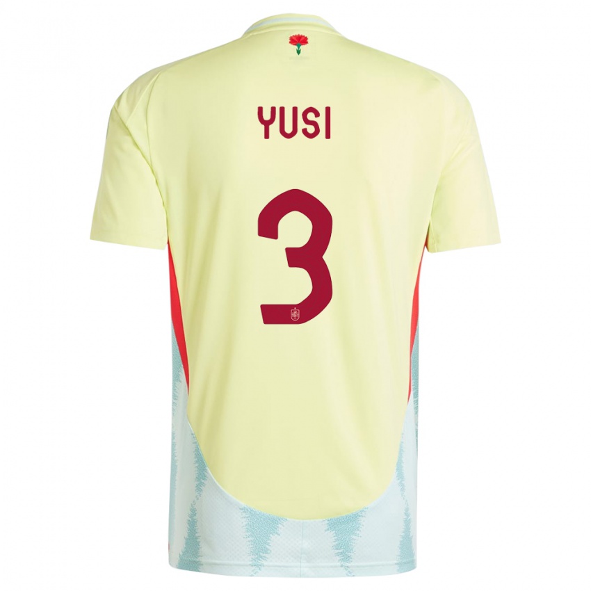 Mujer Camiseta España Yusi #3 Amarillo 2ª Equipación 24-26 La Camisa Chile